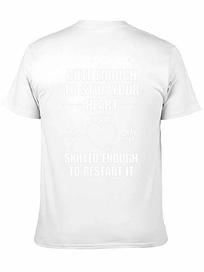 Cute Enough Nurse Graphic Tee - Black