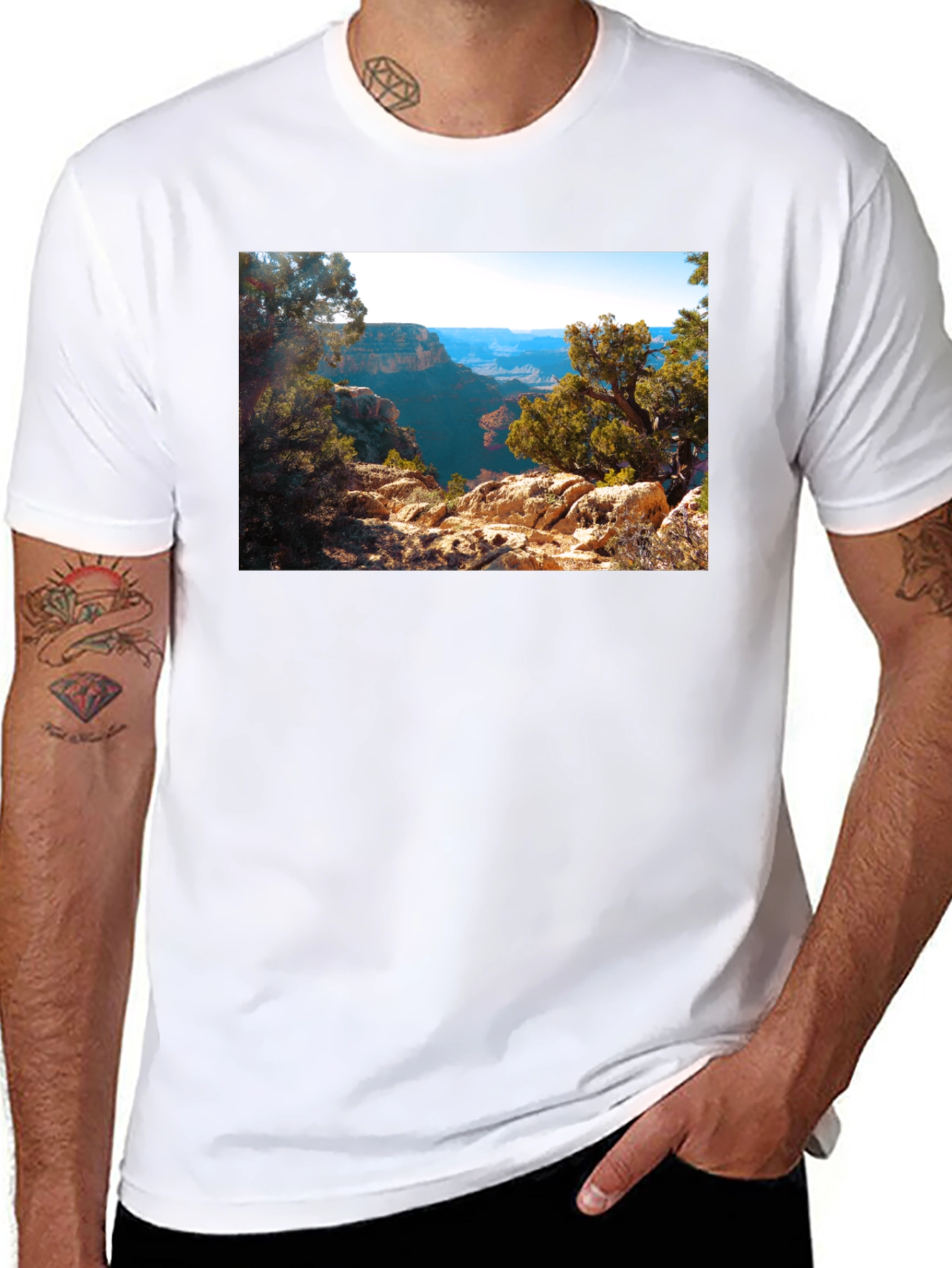 Grand Canyon Scenic View Black T-Shirt