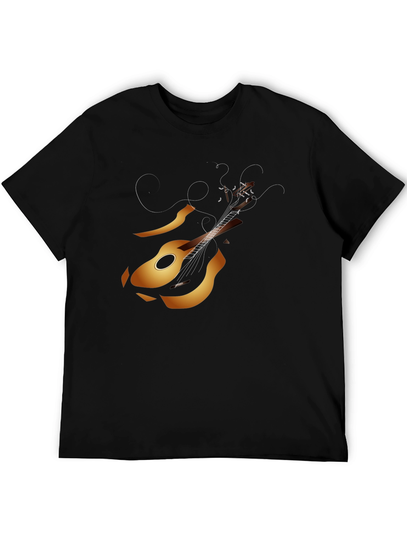 Guitar Graphic Tee - Black Music Lover T-Shirt