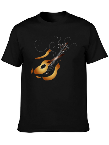 Guitar Graphic Tee - Black Music Lover T-Shirt