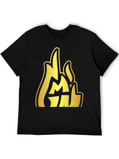 Gold Emblem Graphic Black T-Shirt