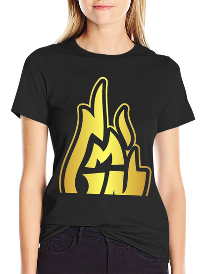 Gold Emblem Graphic Black T-Shirt