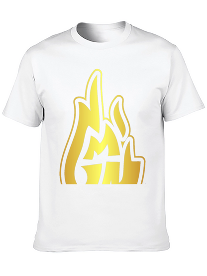 Gold Emblem Graphic Black T-Shirt