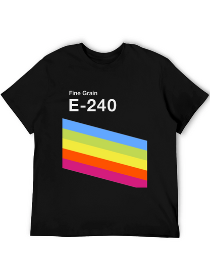 Retro Stripe Graphic Tee - Fine Grain E-240
