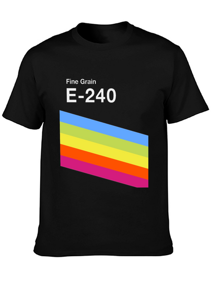 Retro Stripe Graphic Tee - Fine Grain E-240