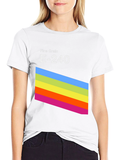 Retro Stripe Graphic Tee - Fine Grain E-240