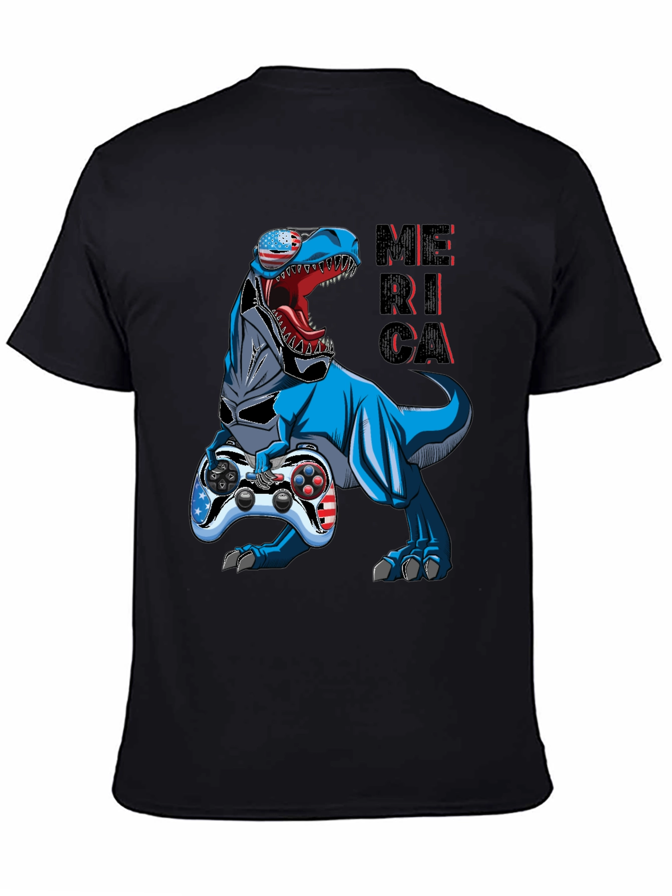 Patriotic Gamer T-Rex T-Shirt