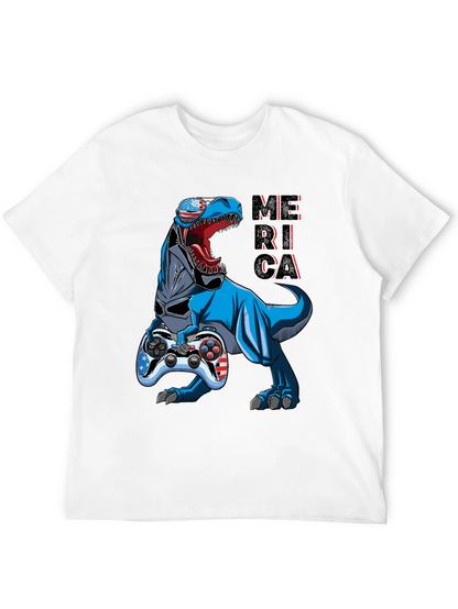 Patriotic Gamer T-Rex T-Shirt