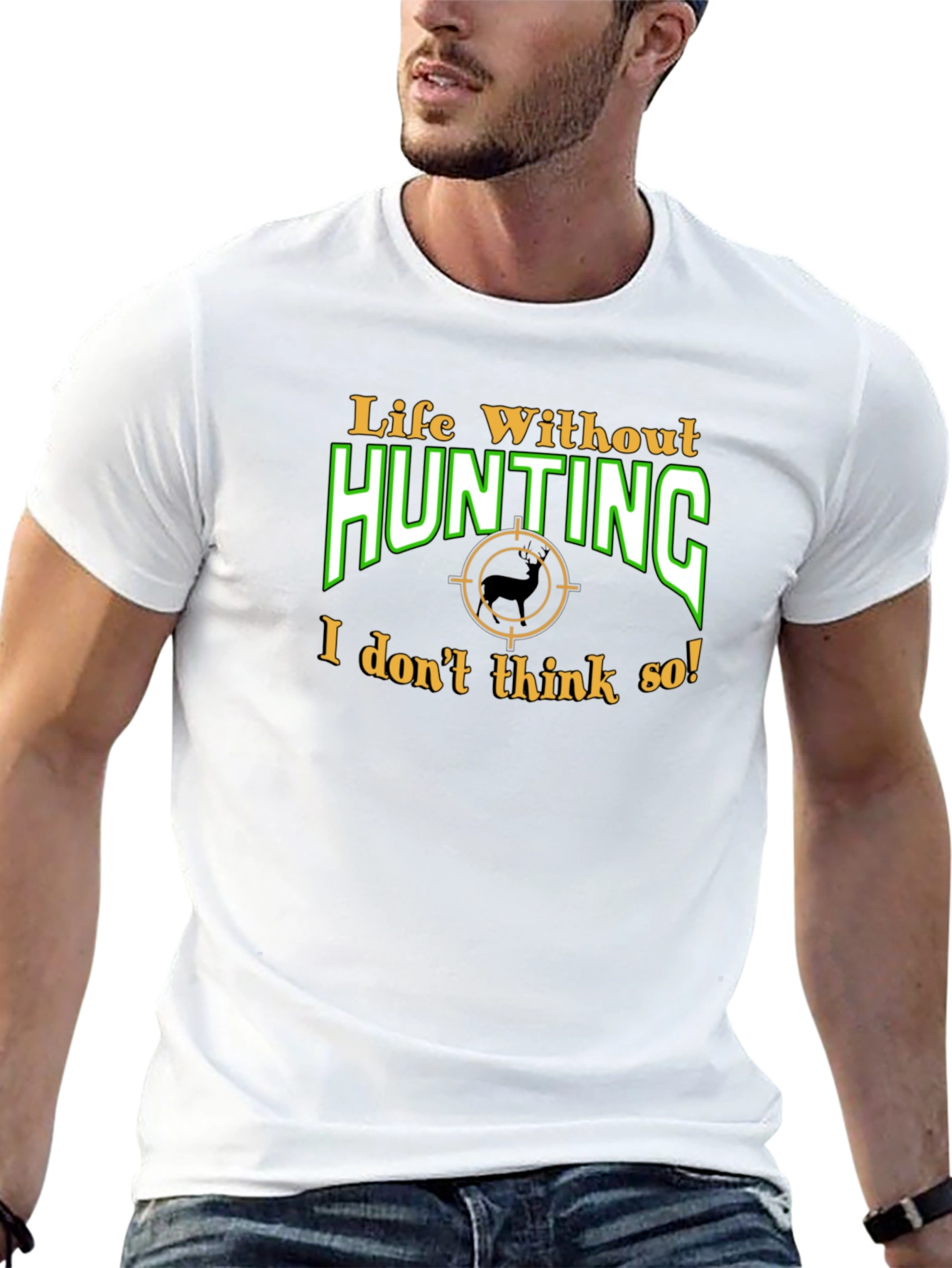 Life Without Hunting T-Shirt - Black Cotton Tee