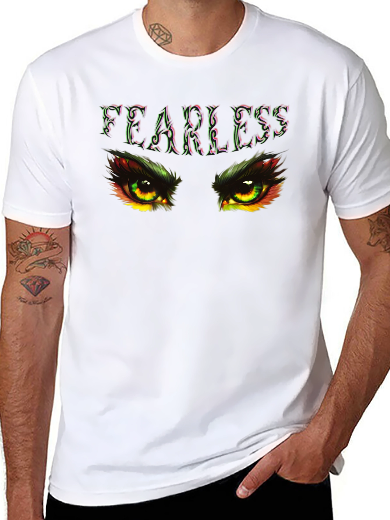 Fearless Eye Graphic Black T-Shirt
