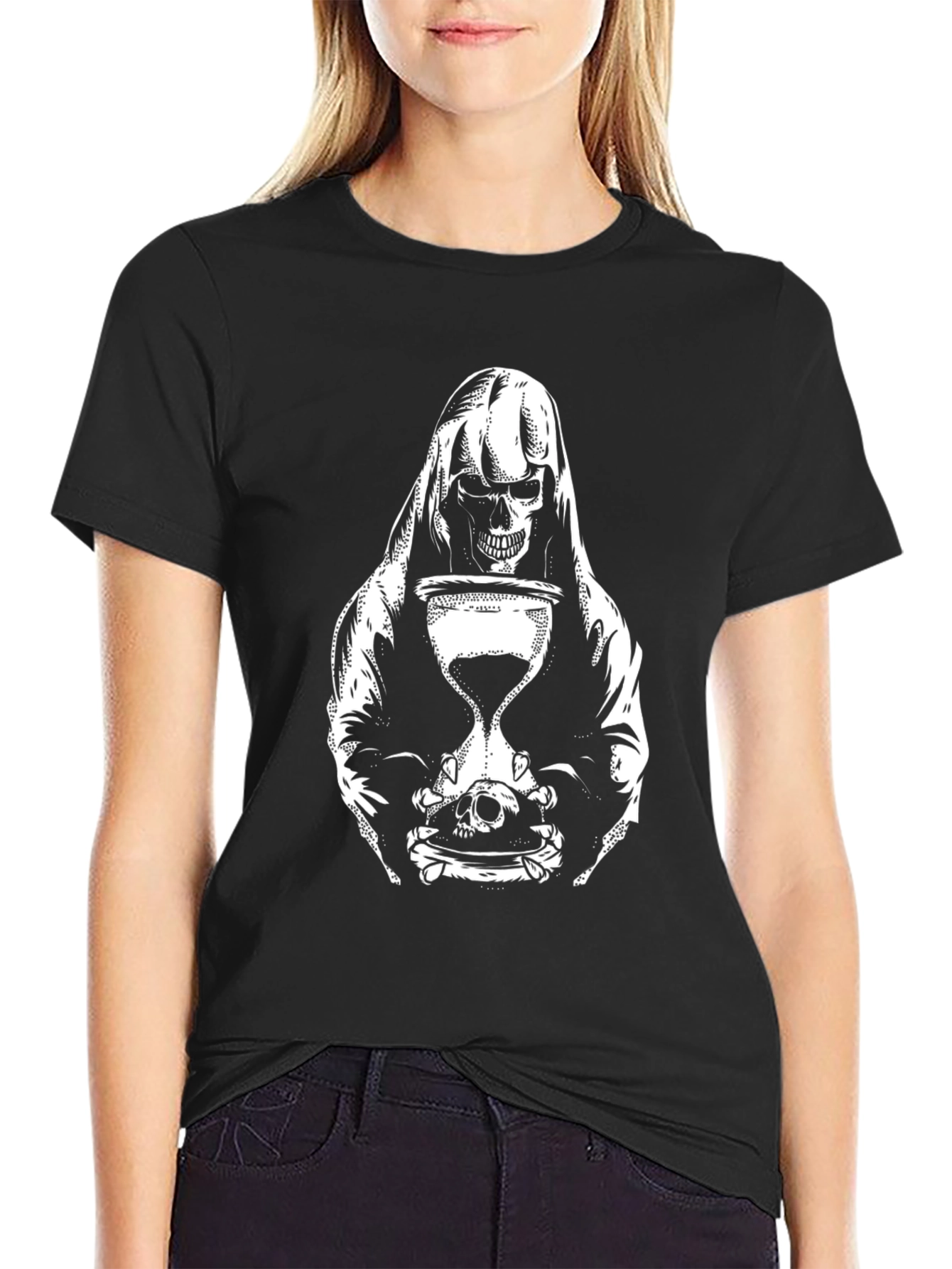 Grim Reaper Hourglass Graphic Tee
