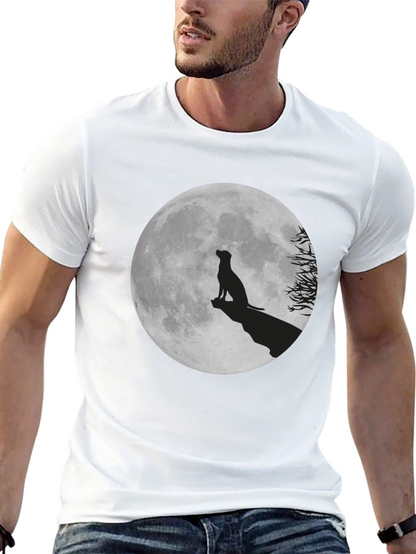Moon Dog Graphic T-Shirt - Black