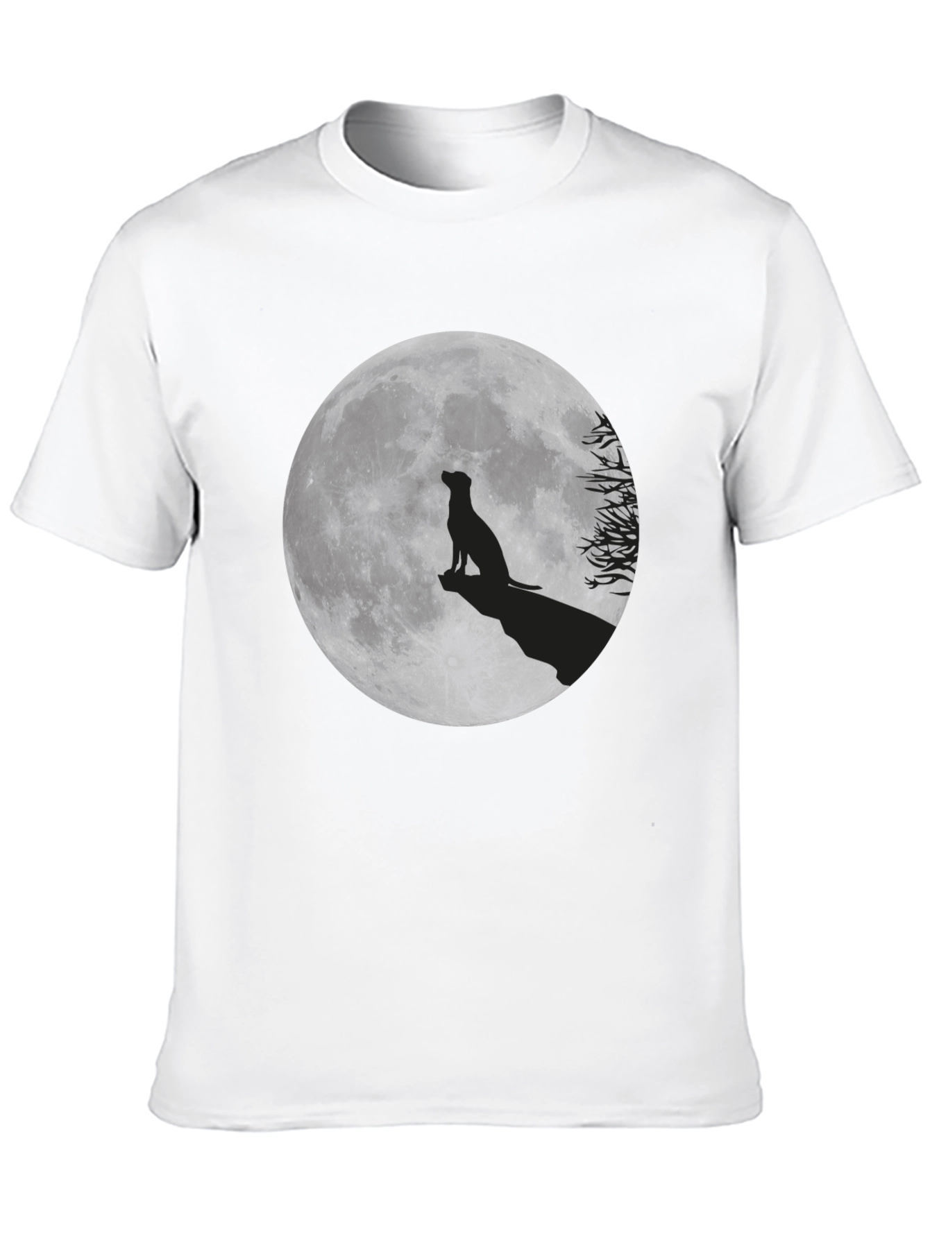 Moon Dog Graphic T-Shirt - Black