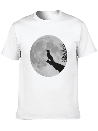 Moon Dog Graphic T-Shirt - Black
