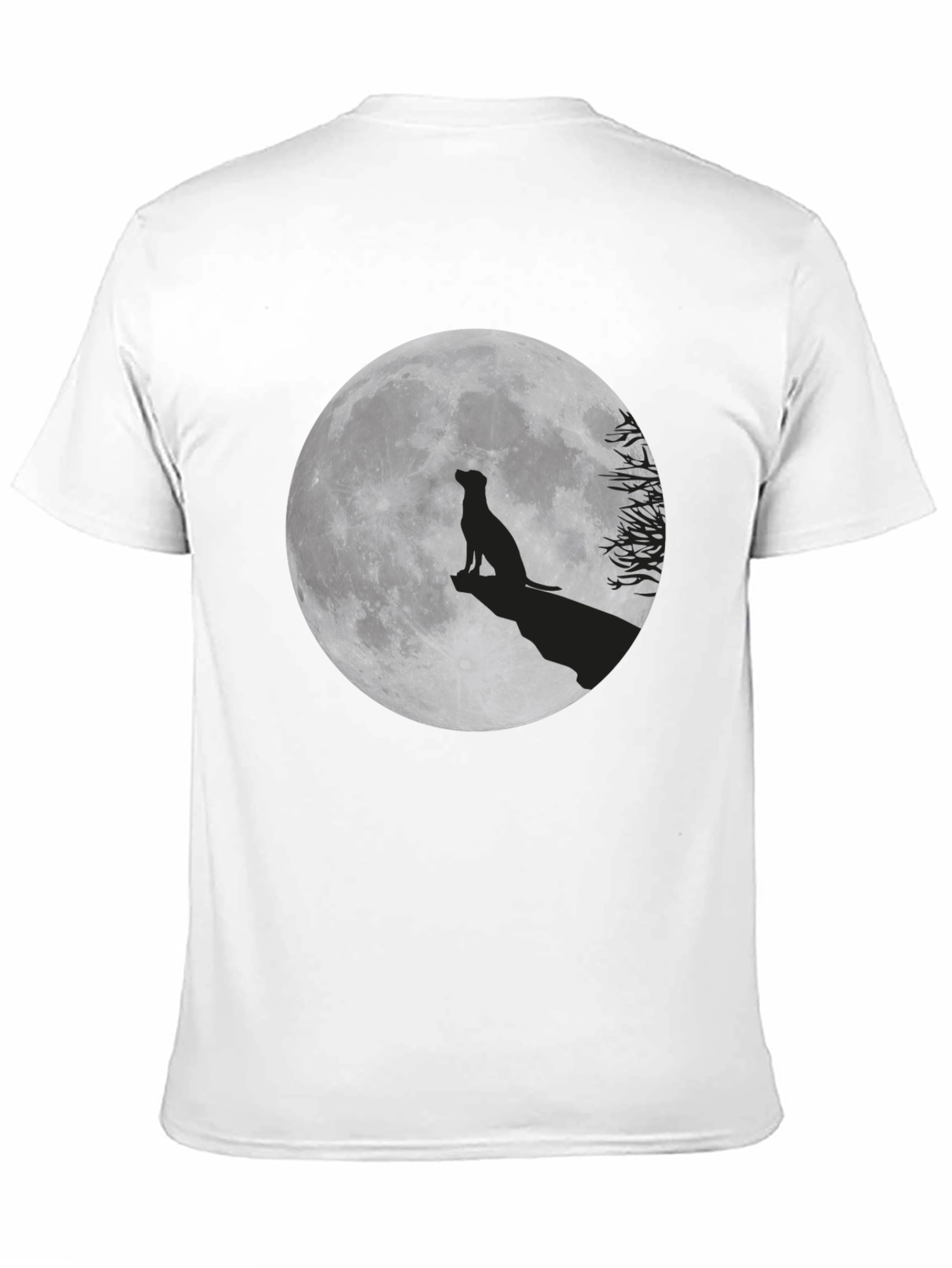 Moon Dog Graphic T-Shirt - Black