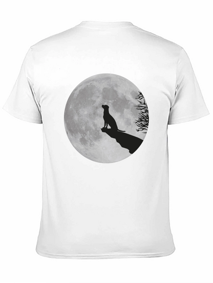 Moon Dog Graphic T-Shirt - Black