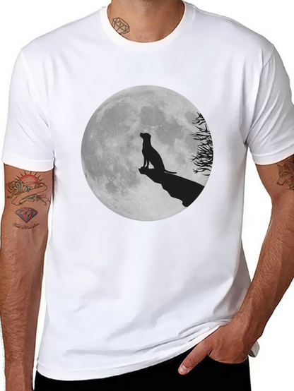 Moon Dog Graphic T-Shirt - Black