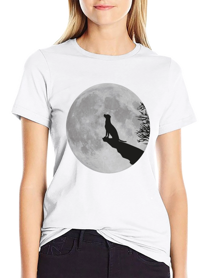 Moon Dog Graphic T-Shirt - Black
