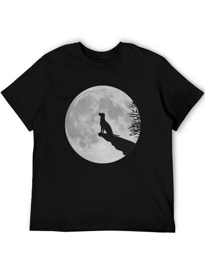 Moon Dog Graphic T-Shirt - Black