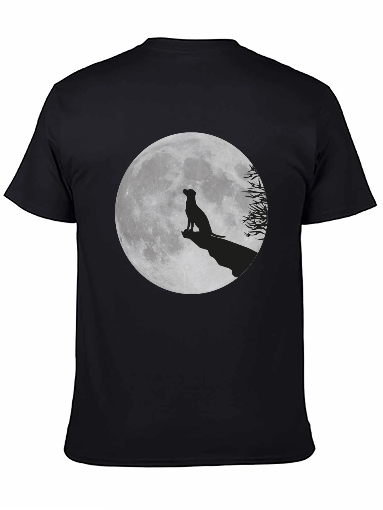 Moon Dog Graphic T-Shirt - Black