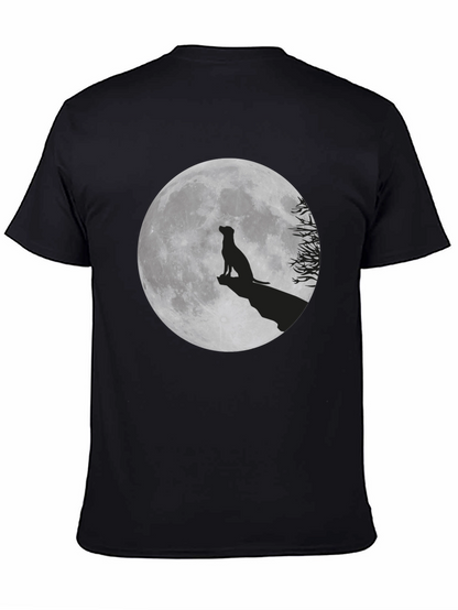 Moon Dog Graphic T-Shirt - Black