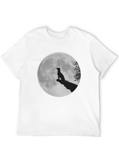 Moon Dog Graphic T-Shirt - Black