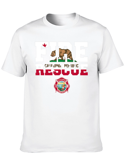 Fire Rescue California Firefighter T-Shirt