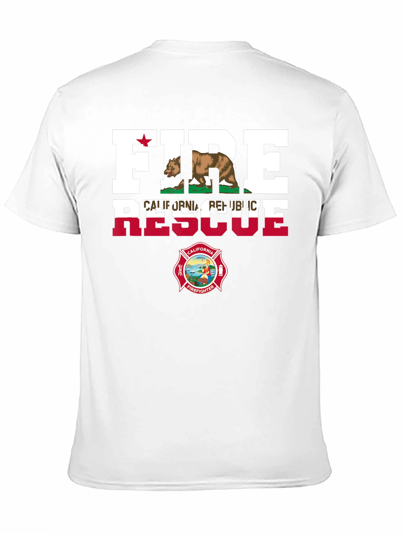 Fire Rescue California Firefighter T-Shirt