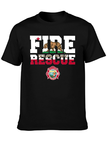 Fire Rescue California Firefighter T-Shirt
