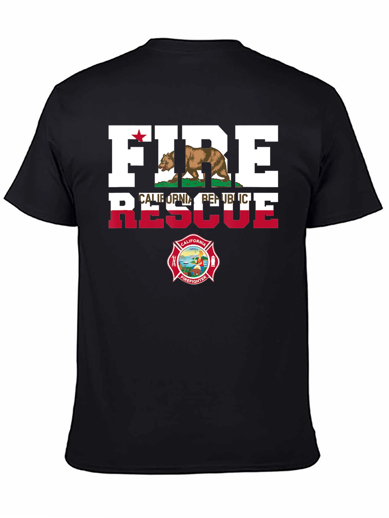 Fire Rescue California Firefighter T-Shirt