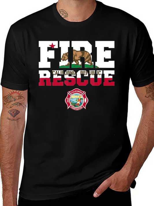 Fire Rescue California Firefighter T-Shirt