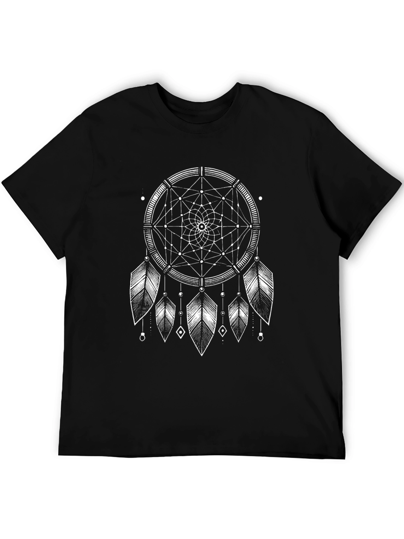 Dreamcatcher Graphic Tee - Black Cotton T-Shirt