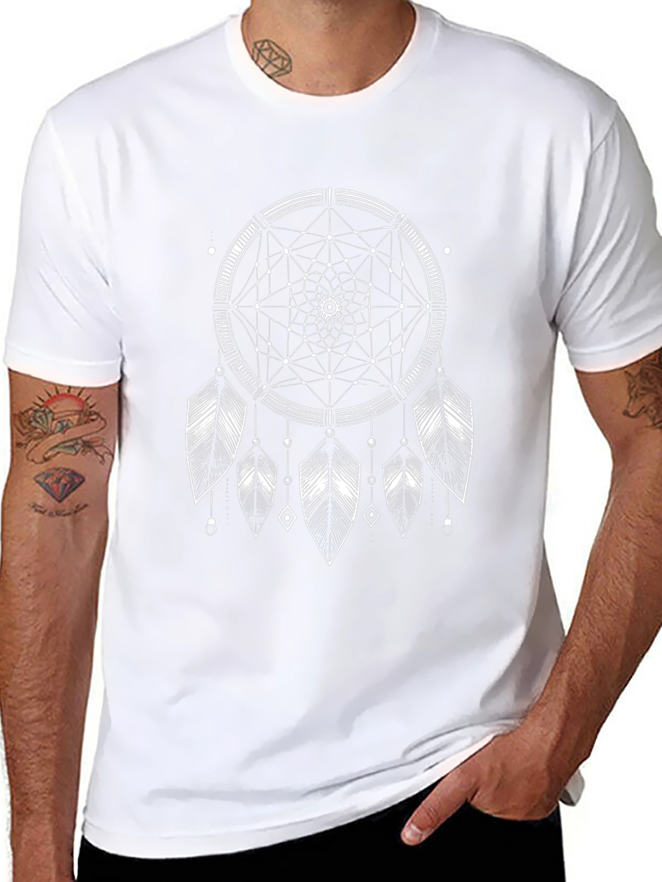 Dreamcatcher Graphic Tee - Black Cotton T-Shirt