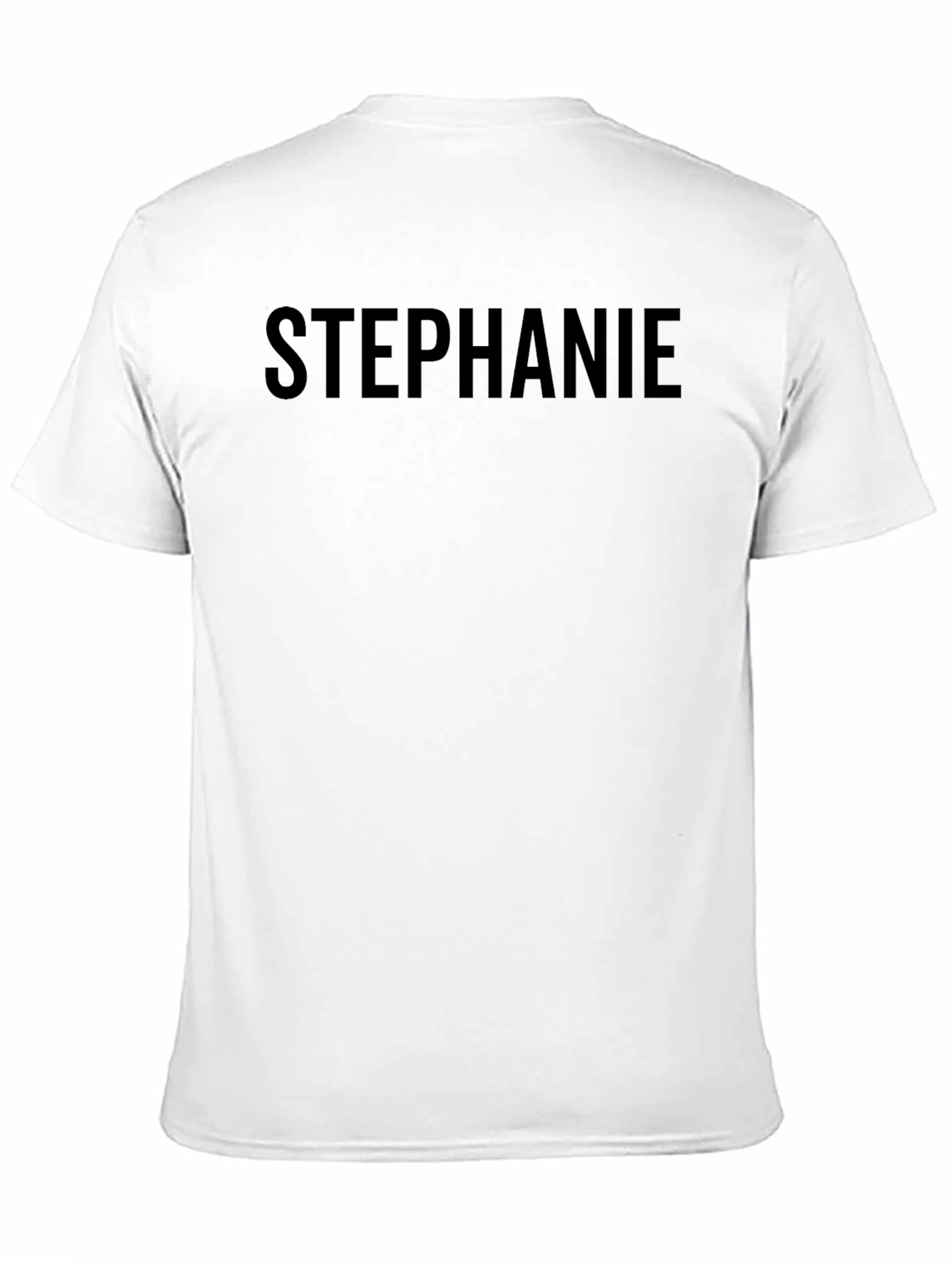 Personalized Stephanie Text Black T-Shirt