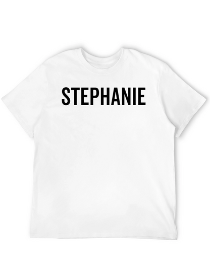 Personalized Stephanie Text Black T-Shirt