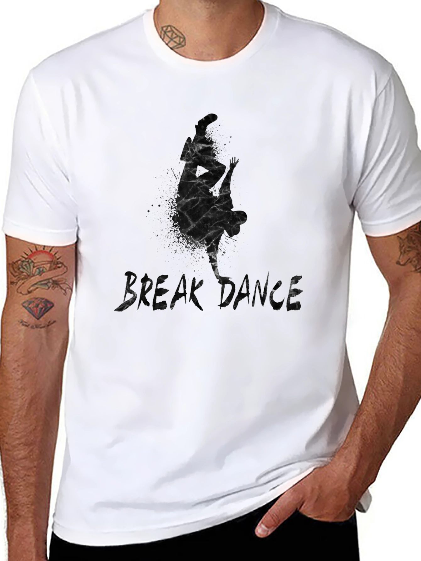 Break Dance Graphic Tee - Stylish Black T-Shirt