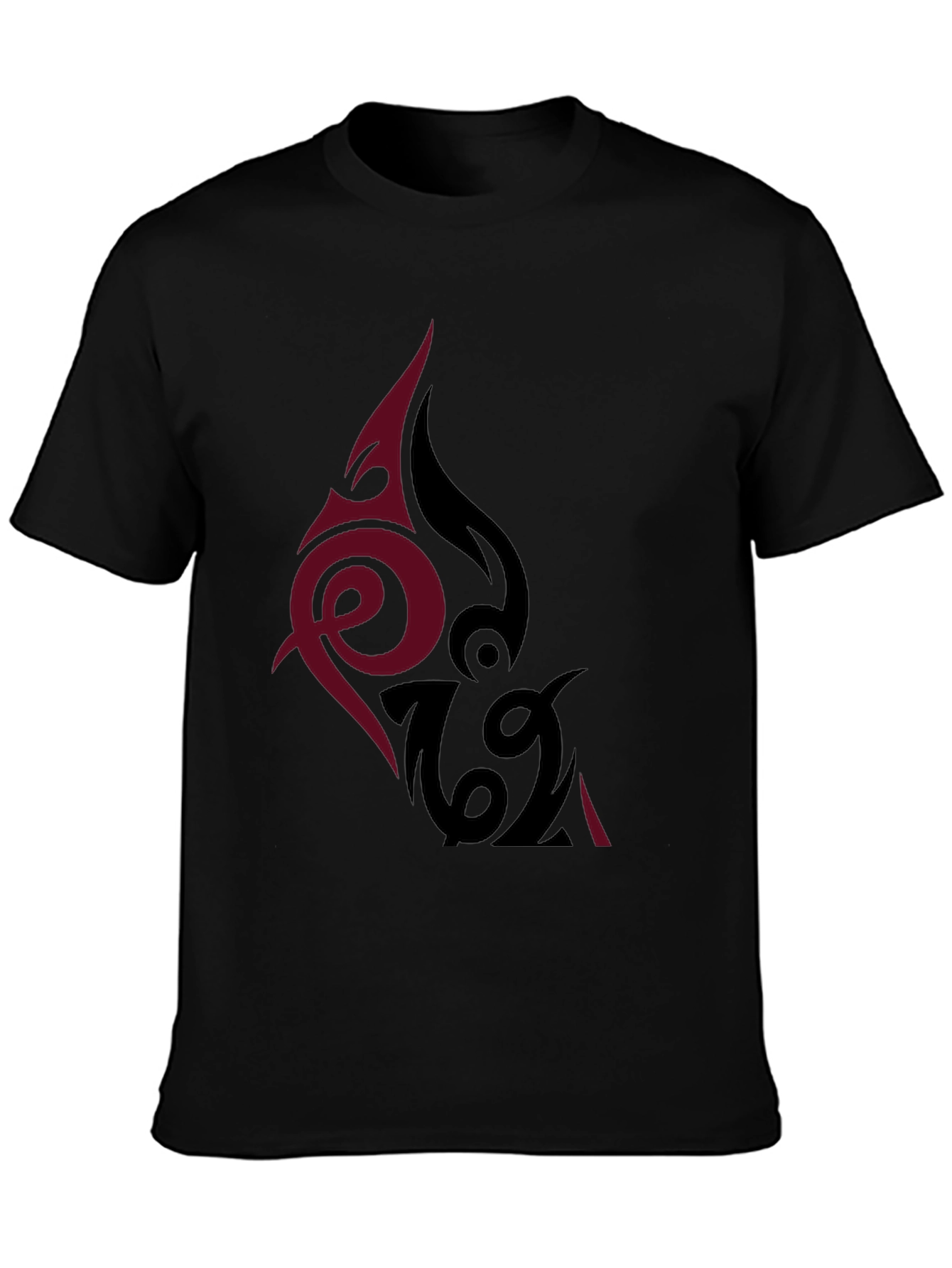 Tribal Tattoo Graphic Black T-Shirt