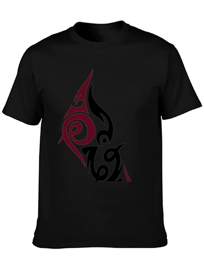 Tribal Tattoo Graphic Black T-Shirt