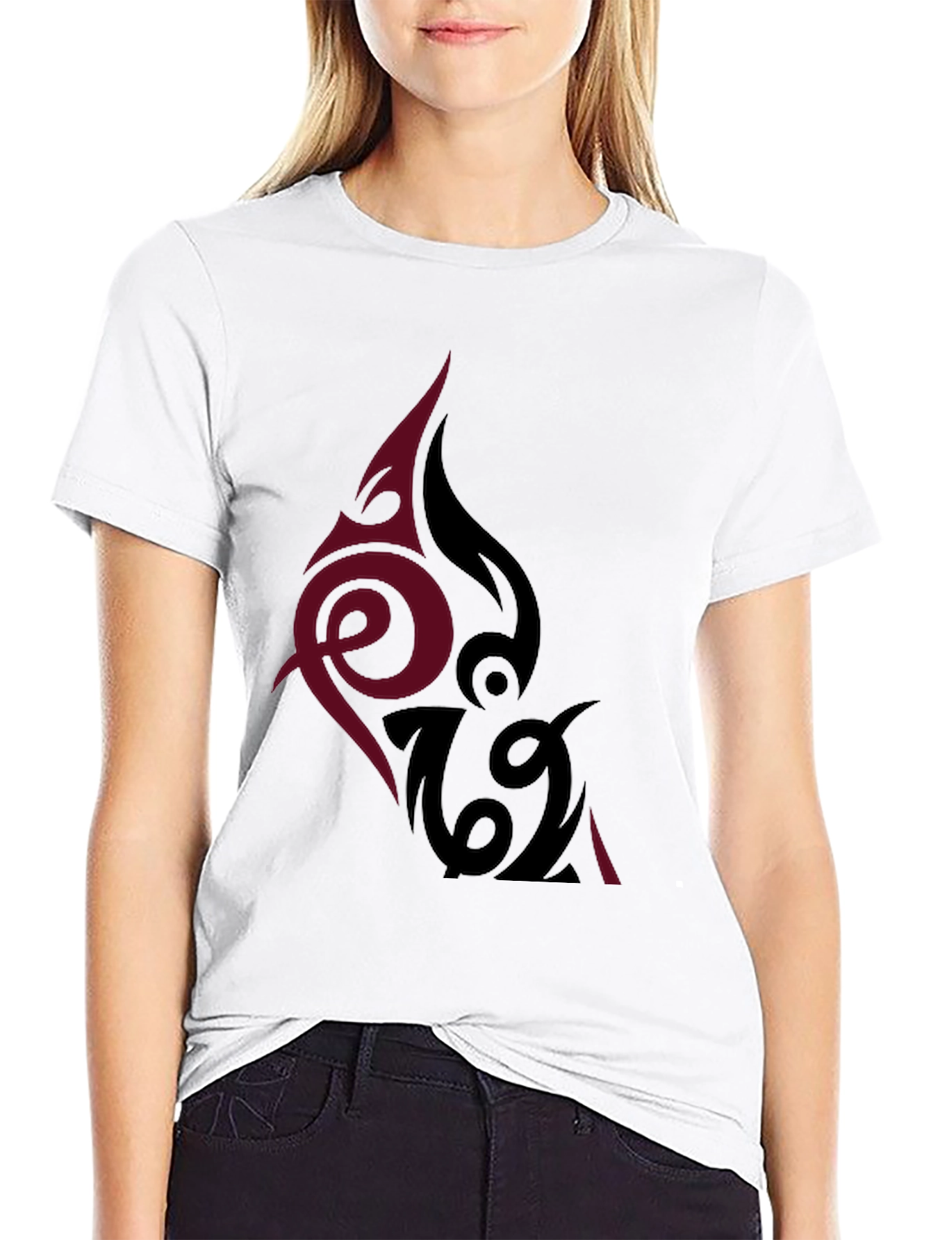 Tribal Tattoo Graphic Black T-Shirt