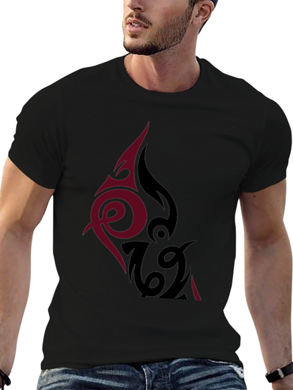Tribal Tattoo Graphic Black T-Shirt