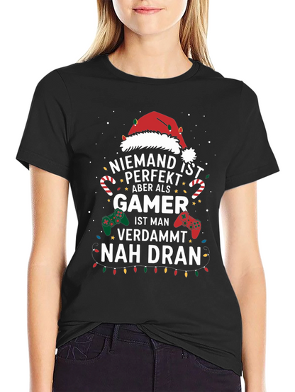 Gamer Christmas T-Shirt - Nobody is Perfect
