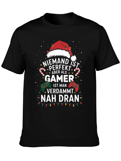 Gamer Christmas T-Shirt - Nobody is Perfect