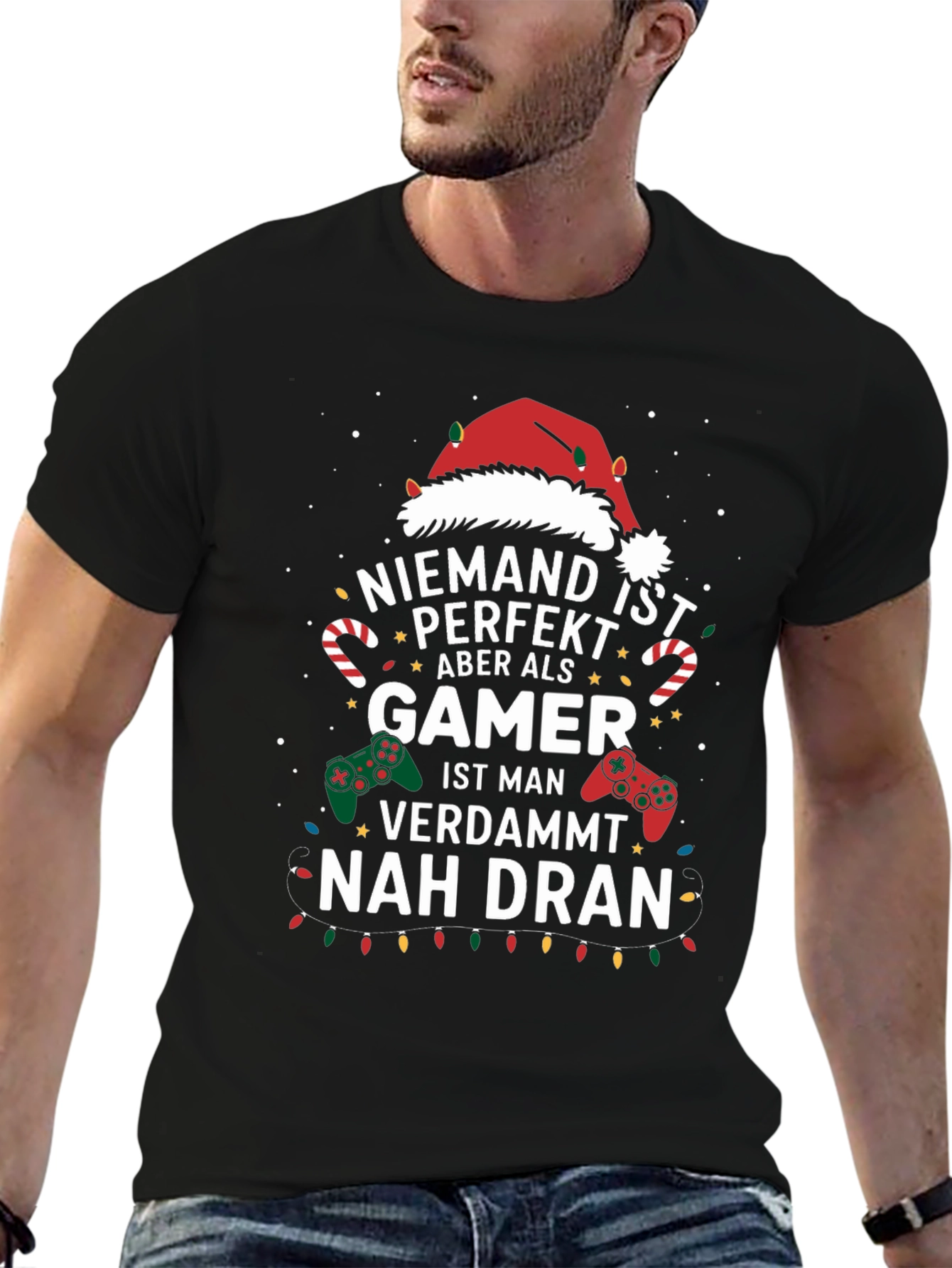 Gamer Christmas T-Shirt - Nobody is Perfect