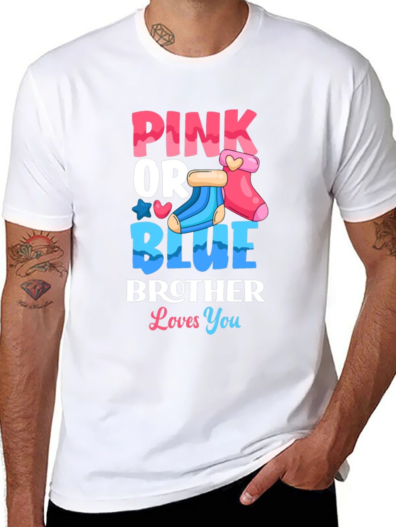 Pink or Blue Brother Loves You T-Shirt