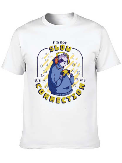 Gamer Sloth T-Shirt - Slow Connection Funny Gaming Tee