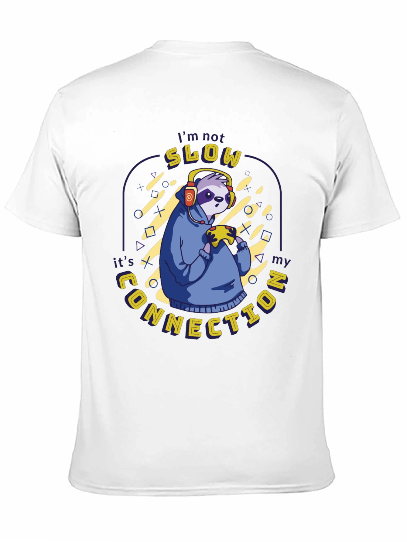 Gamer Sloth T-Shirt - Slow Connection Funny Gaming Tee