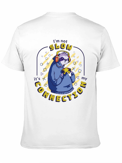 Gamer Sloth T-Shirt - Slow Connection Funny Gaming Tee