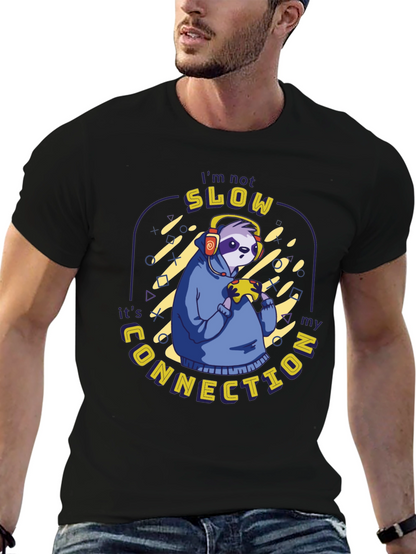 Gamer Sloth T-Shirt - Slow Connection Funny Gaming Tee