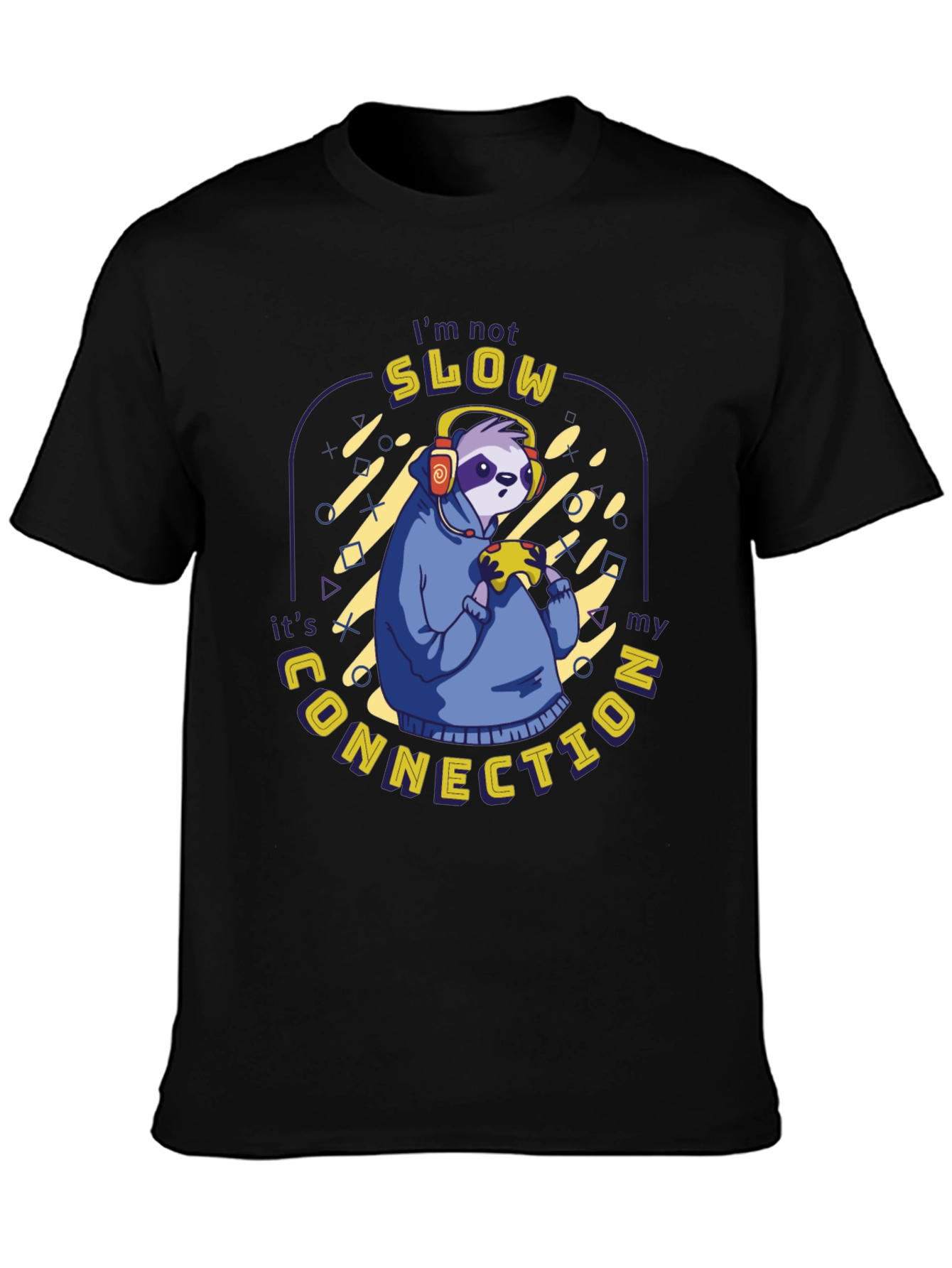 Gamer Sloth T-Shirt - Slow Connection Funny Gaming Tee