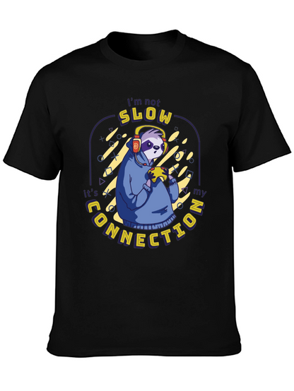 Gamer Sloth T-Shirt - Slow Connection Funny Gaming Tee